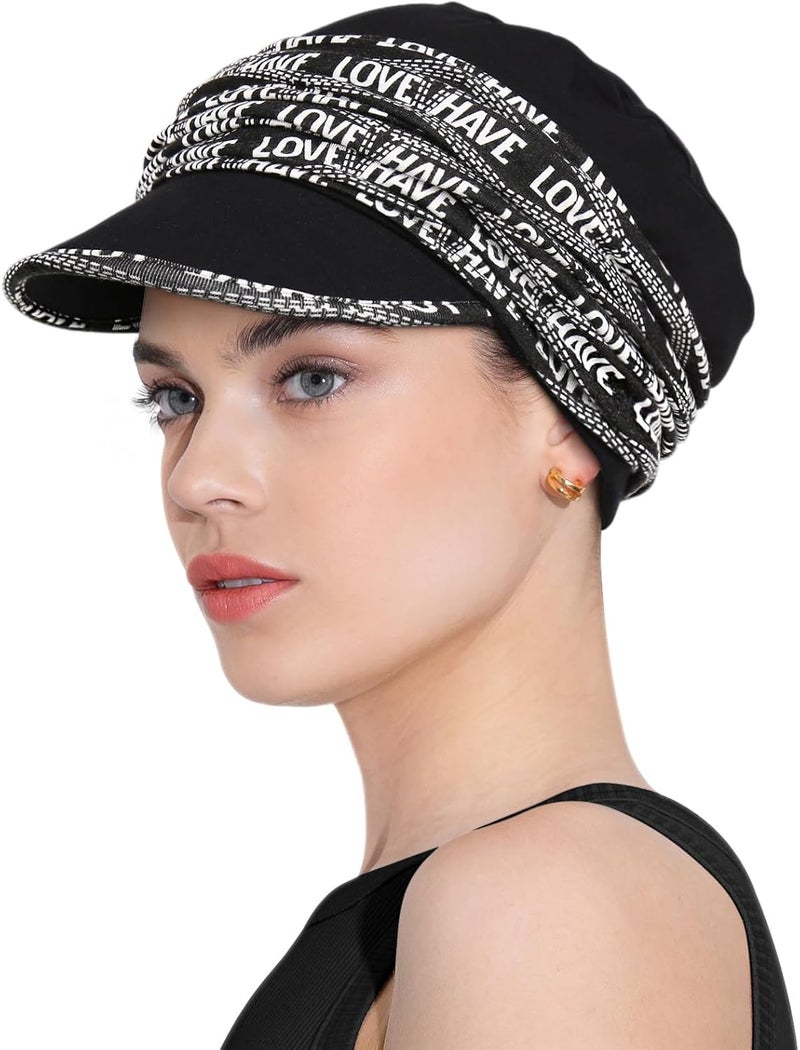 Awefeel Chemo Headwear Viscose Newsboy Cap for Women Fall and Winter Hats - Image 3